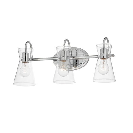 Maxim Lighting Ava 3-Light Bath Vanity, Polished Chrome 12483CLPC